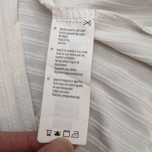 (2/$25) SWS ribbed bodysuit spaghetti strap white - Picture 10 of 12